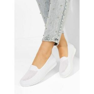 Tenisi dama Slip-On Fransisca albi imagine