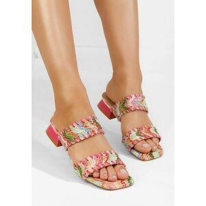 Papuci cu toc Cindi V2 multicolori imagine