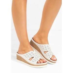 Papuci cu talpa ortopedica Soffia albi imagine