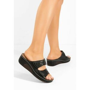 Papuci cu talpa ortopedica Elenea negri imagine