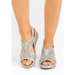 Sandale cu talpa ortopedica Aidena argintii imagine