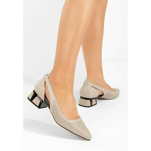Pantofi cu toc mic Rehise gri imagine