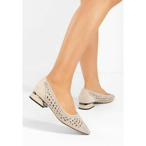 Pantofi cu toc mic Impulse bej imagine