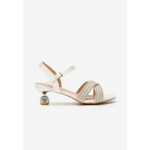Sandale fete Diamonds albe imagine