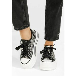 Tenisi cu platformă Verana negri imagine