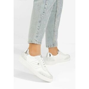 Pantofi casual dama Elanova albi imagine