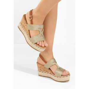 Sandale cu platformă Elmysa aurii imagine