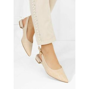 Pantofi cu toc mic Kattina bej imagine