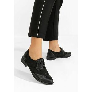 Pantofi dama brogue Aleena negri imagine