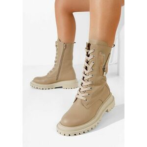 Bocanci dama piele Kimmie bej imagine