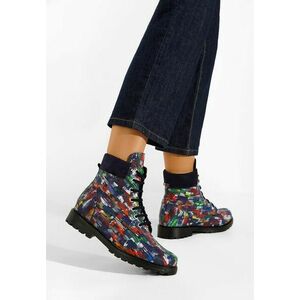 Ghete dama piele multicolore Pantonia imagine