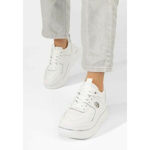 Sneakers cu platformă Kitty albi imagine