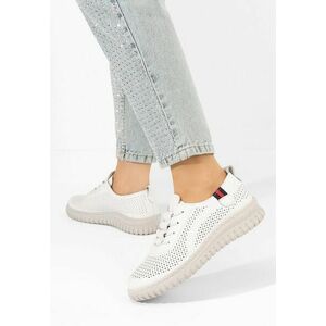 Sneakers dama Petrina albi imagine