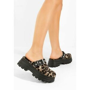 Saboti dama cu platforma Abenya leopard imagine