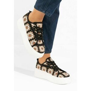 Sneakers cu platformă Maricruz negri imagine