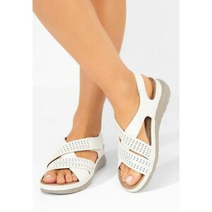 Sandale cu talpa groasa Gyovanna albe imagine