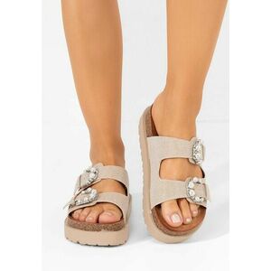 Papuci dama Kamyla kaki imagine