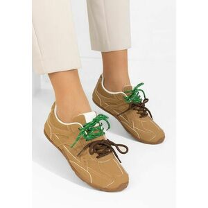 Sneakers dama Idylla kaki imagine