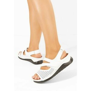 Sandale cu talpa groasa Laela albe imagine