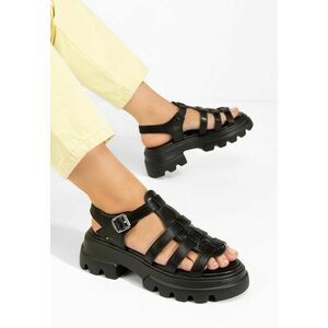 Sandale cu platformă Deresana negre imagine