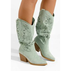 Cizme cowboy dama Indaia V4 verzi imagine