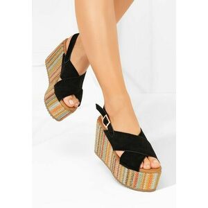 Sandale cu platformă Dewina negre imagine
