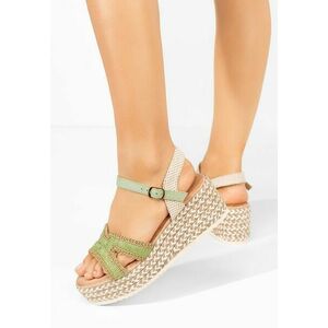 Sandale cu platformă Betra verzi imagine