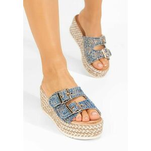 Sandale cu platformă Marget albastre imagine