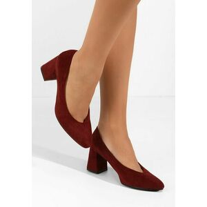 Pantofi cu toc gros Franceska grena imagine