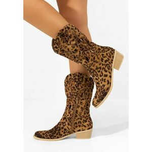 Cizme western dama Lettie leopard imagine