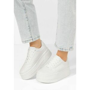 Sneakers cu platformă Mallena albi imagine