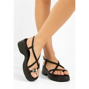 Sandale cu platformă Velida negre imagine