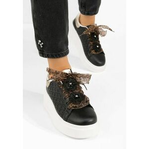 Sneakers cu platformă Lera negri imagine