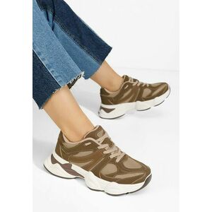 Sneakers cu platforma Barenice maro imagine