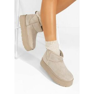Cizme tip ugg cu platformă Savieda V7 kaki imagine