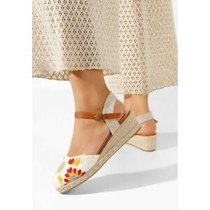 Sandale tip espadrile Elioth V2 albe imagine