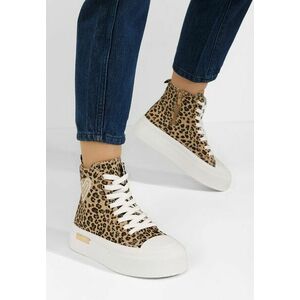 Tenisi cu platformă Carylsa leopard imagine
