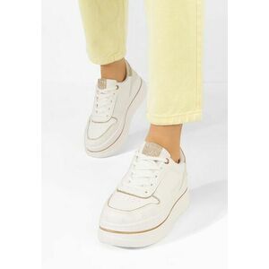 Sneakers cu platformă Katheleen albi imagine