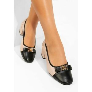 Pantofi cu toc gros Leisha bej imagine