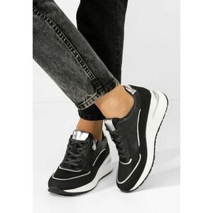 Sneakers cu platforma Corey negri imagine