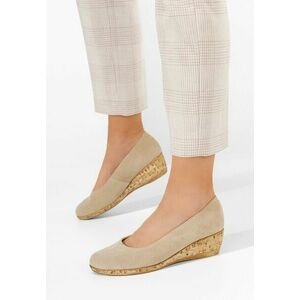 Pantofi cu platforma Sonia bej imagine