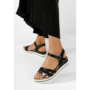 Sandale cu platformă Serafina negre imagine