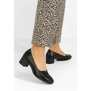 Pantofi cu toc gros Jinny V2 negri imagine