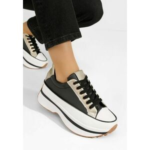 Sneakers cu platformă Lavenia negri imagine