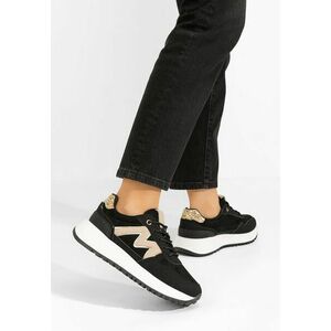 Sneakers cu platforma Ahri negri imagine