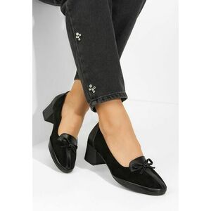 Pantofi cu toc gros Doloris negri imagine