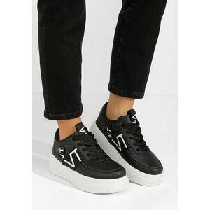 Sneakers cu platforma Vannessa negri imagine