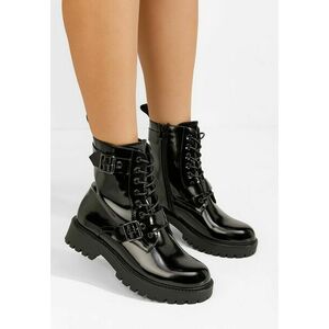 Bocanci lacuiti dama Ambearly negrii imagine