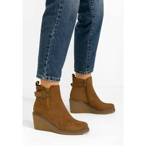 Botine cu platforma Anetta camel imagine