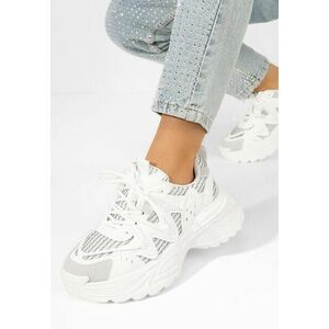 Sneakers cu platforma Chantell albi imagine